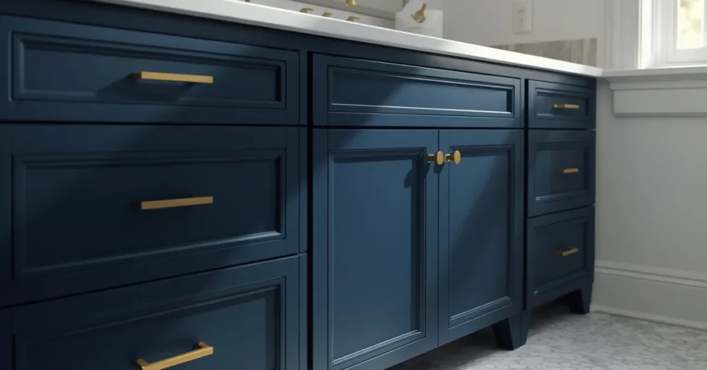 Navy Blue Cabinets for a Bold Statement