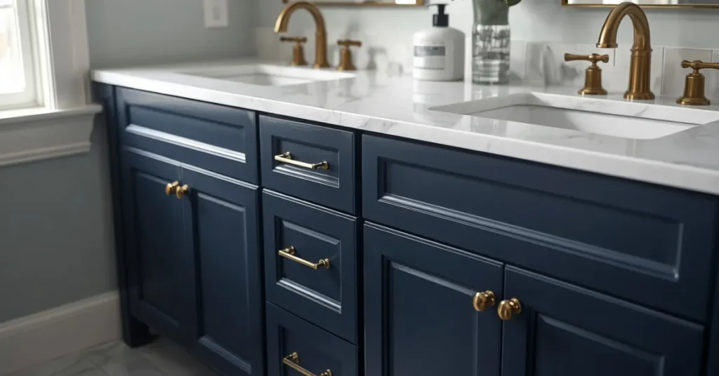 Navy Blue Cabinets for Rich Style