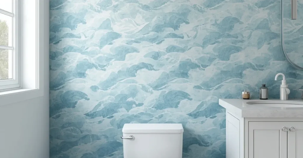 Ocean-Inspired Wallpaper Accent Wall