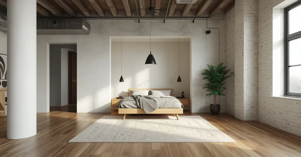 Open Plan Bedroom Nook
