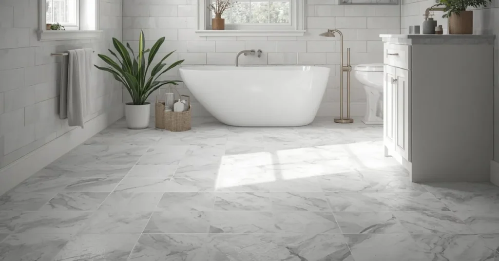 Peel-and-Stick Tile DIY Makeover