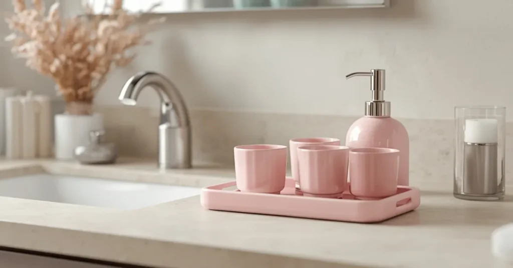 Pink Bathroom Accessories Only