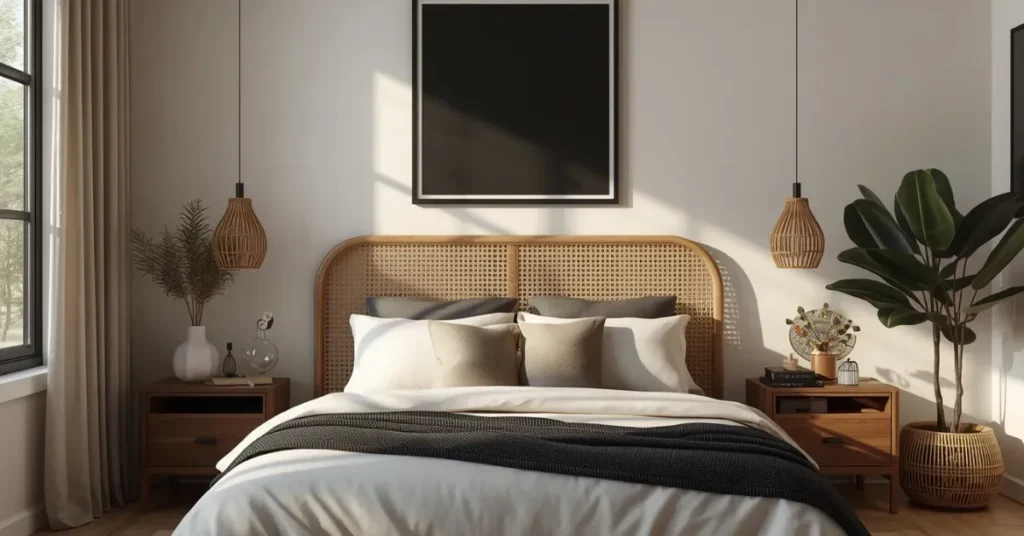Rattan and Black Pairing for Texture