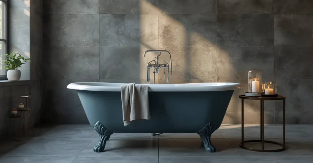 Romantic Blue Clawfoot Tub