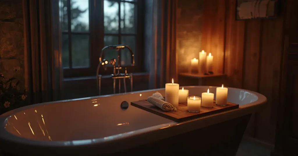 Romantic Candlelit Bathroom