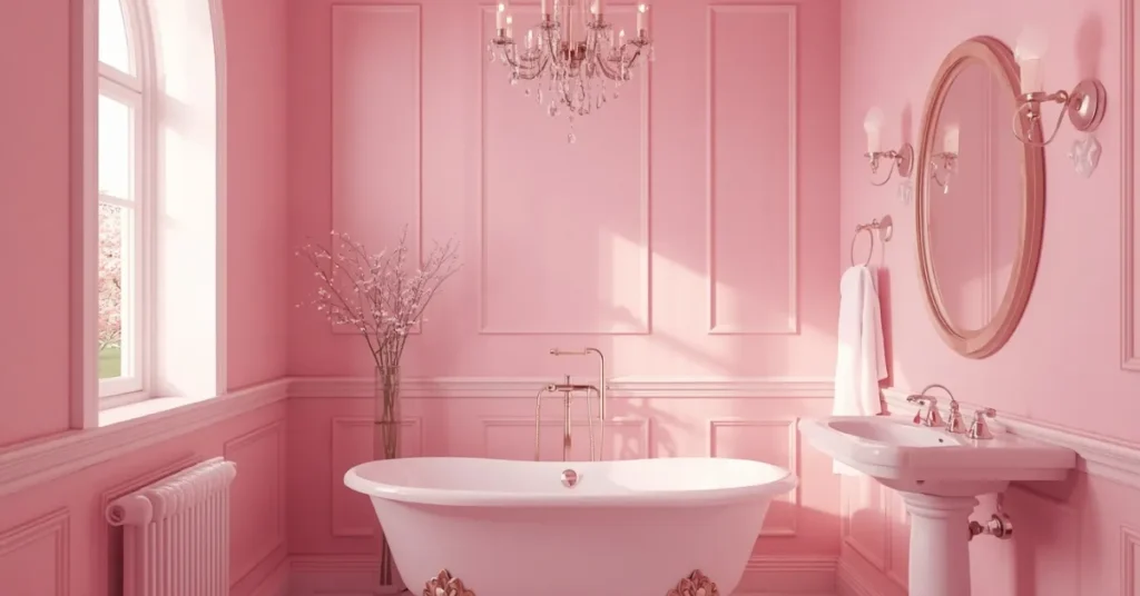 Romantic Pink Bathroom