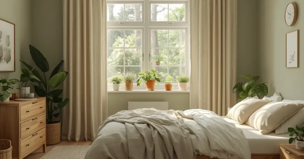 Sage Green Nature-Inspired Room