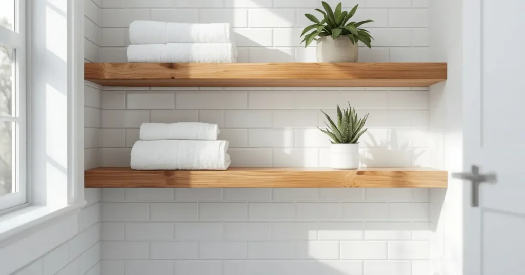 Small Bathroom Wall Shelving