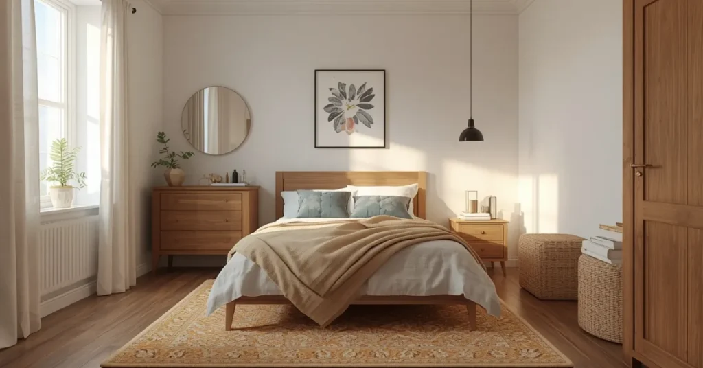 Small Bedroom Warmth on a Budget