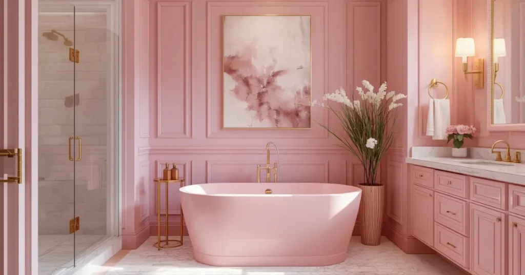 Splurge Pink Bathroom Renovation