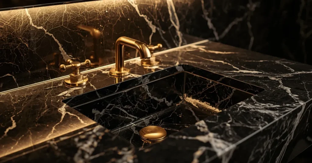 Splurge-Worthy Black Onyx Countertop