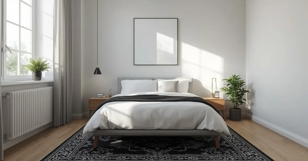 Studio Apartment Black and White Corner