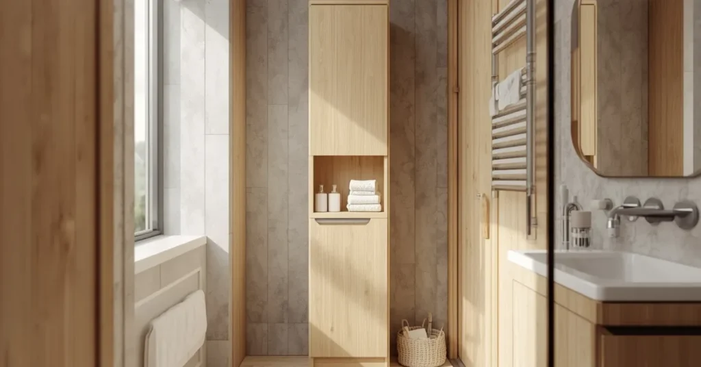 Studio-Style Compact Bathroom Storage
