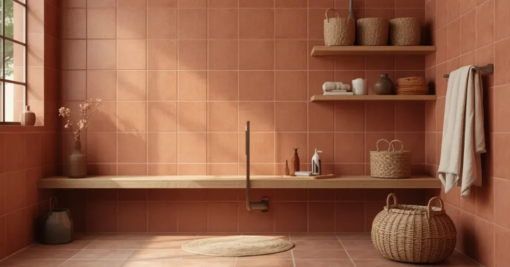 Terracotta Pink Bathroom