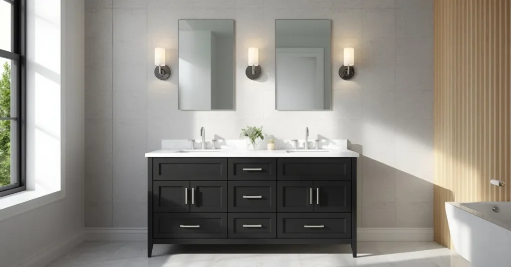 Two-Tone Bathroom Cabinets
