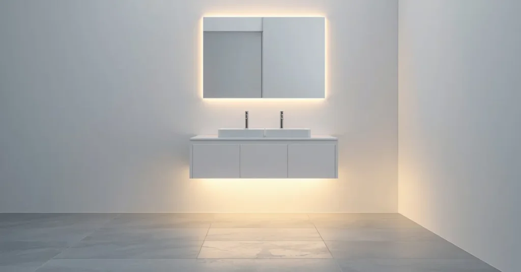 Use a Floating Vanity to Show More Floor