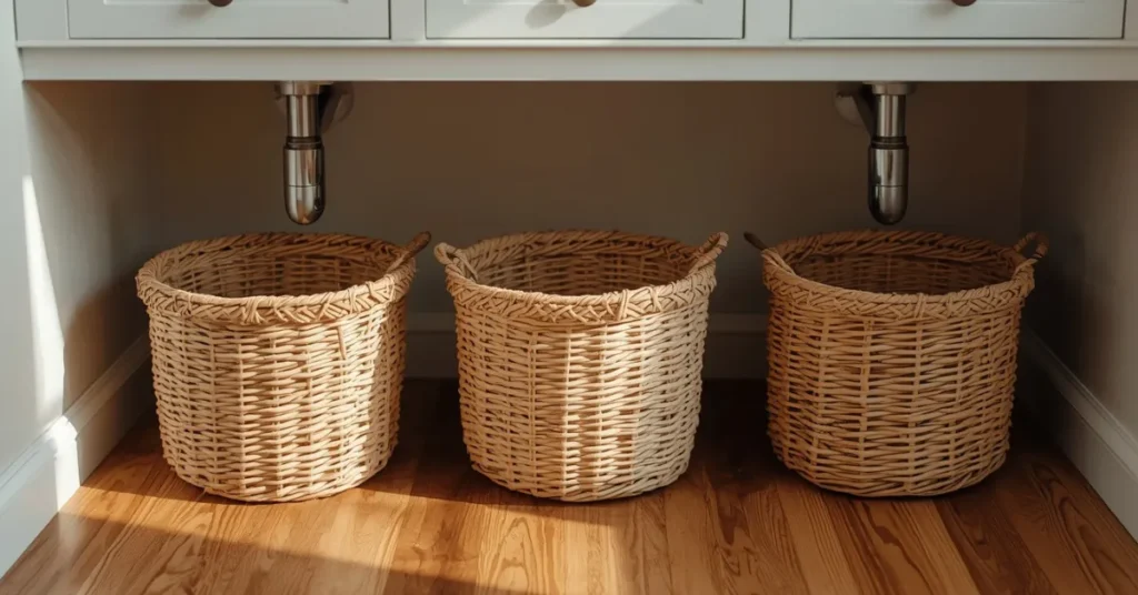 Use Rattan Storage Baskets