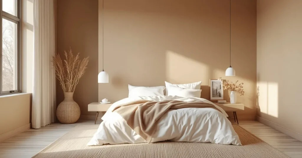 Warm Neutral Walls for a Soft Bedroom Decor Look
