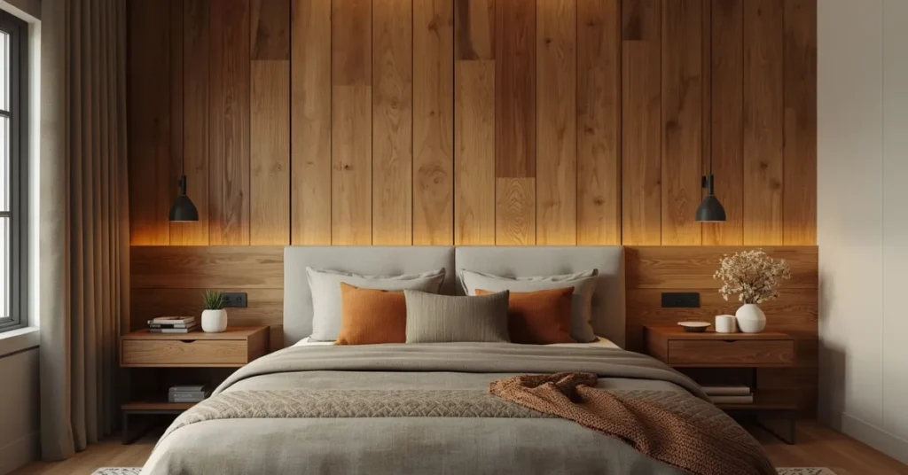 Warm Wood Accent Wall