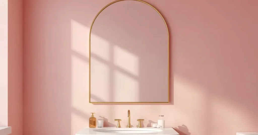 Gold Framed Mirror as the Centerpiece