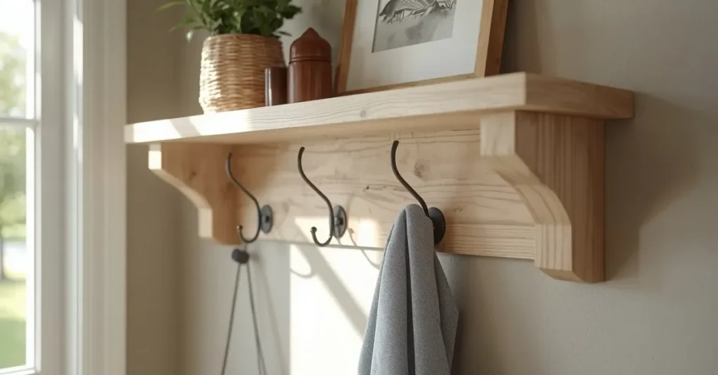 A Budget-Friendly DIY Shelf and Hook Combo