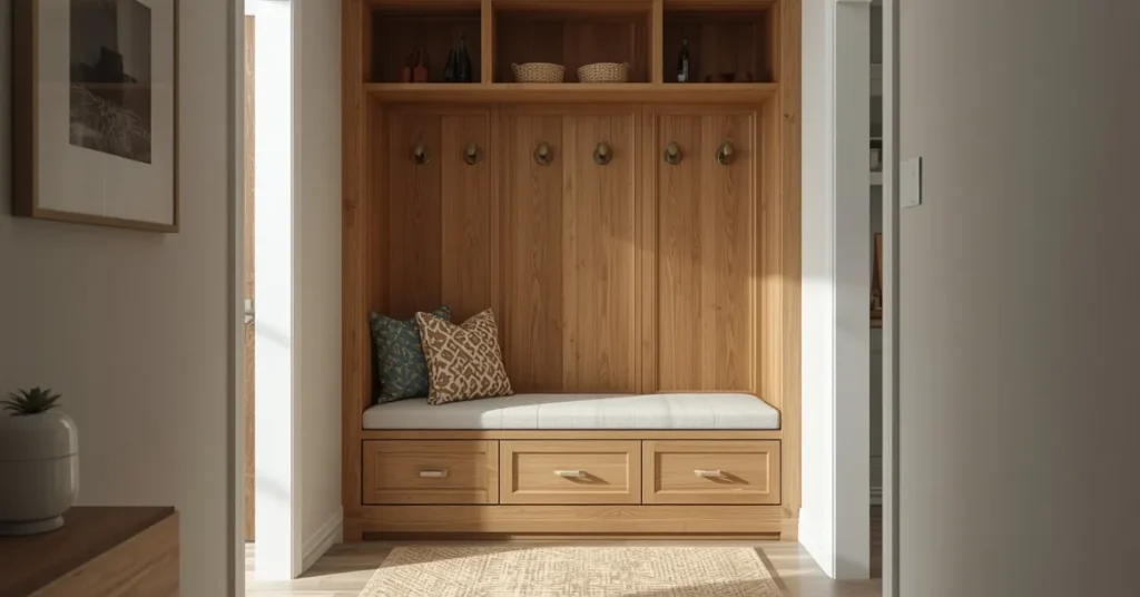 A Built-In Bench With Storage