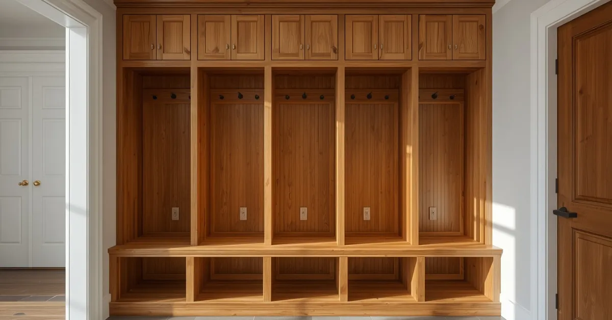 A Built-In Mudroom Locker