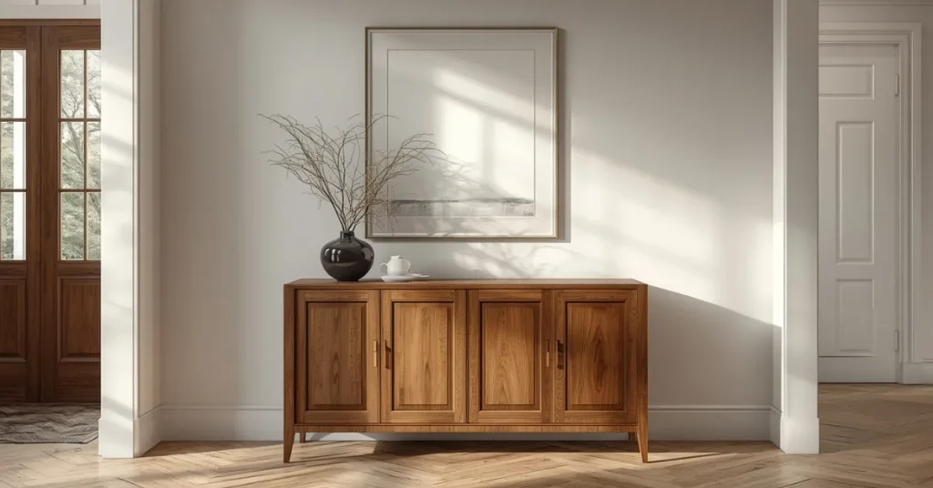 A Closed Console With Doors