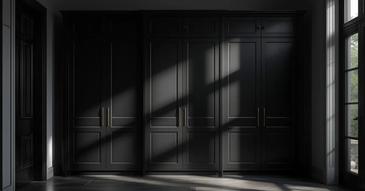 A Dramatic Black Storage Cabinet