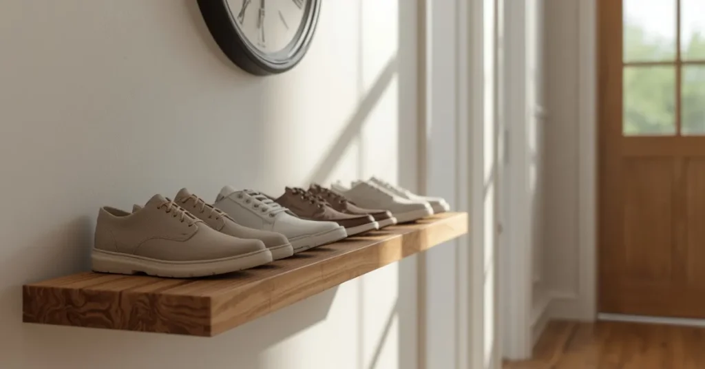 A Floating Shelf Shoe Rack