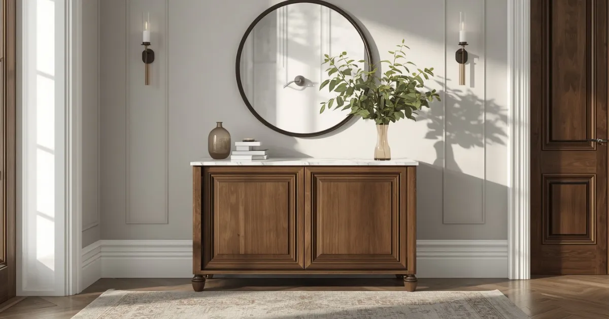 A Marble-Top Storage Table