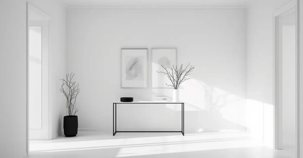 A Minimalist White Entryway for a Clean Start