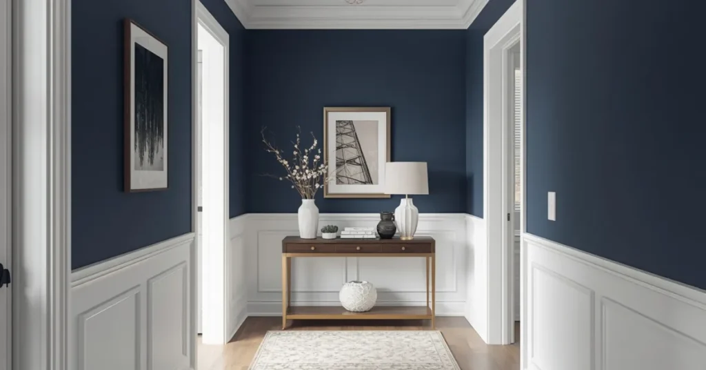 A Navy Blue Accent Wall