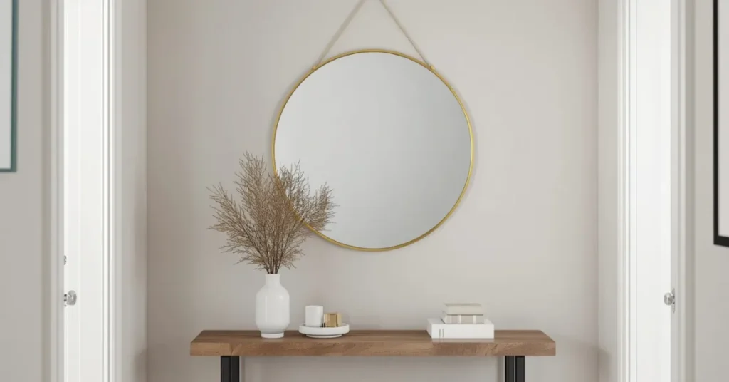 A Round Mirror to Open Up the Space