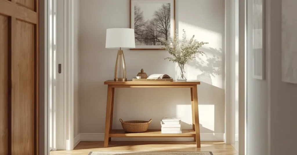 A Slim Console Table for Smart Small Entryway Ideas