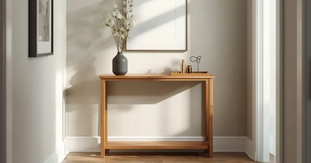 A Slim Console Table for the Best Small Apartment Entryway Ideas