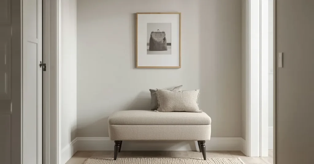 A Small Bench With Storage