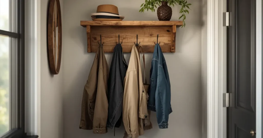 A Wall-Mounted Coat Rack