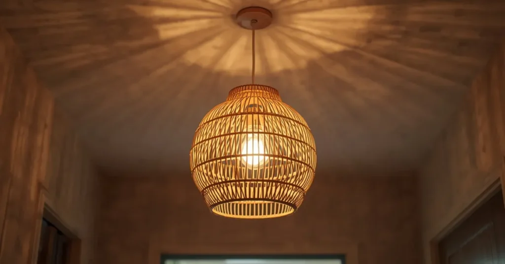 A Woven Pendant Light for Texture Overhead