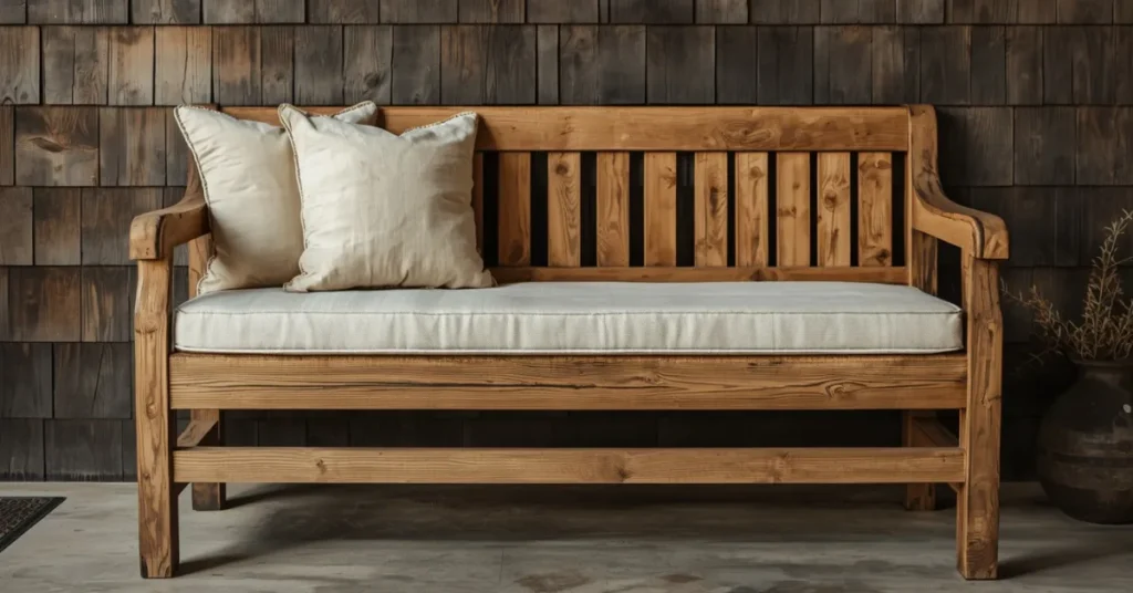 Add a Rustic Wood Bench