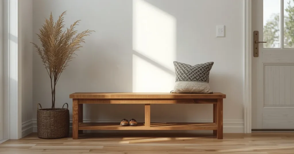 Add a Warm Wood Bench