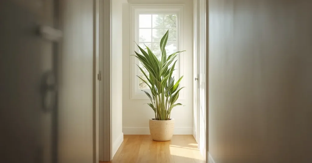 Airy Entryway with Natural Light and Plants