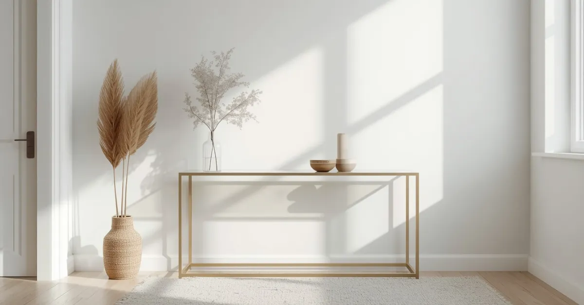Airy Glass Table for Small Entryways