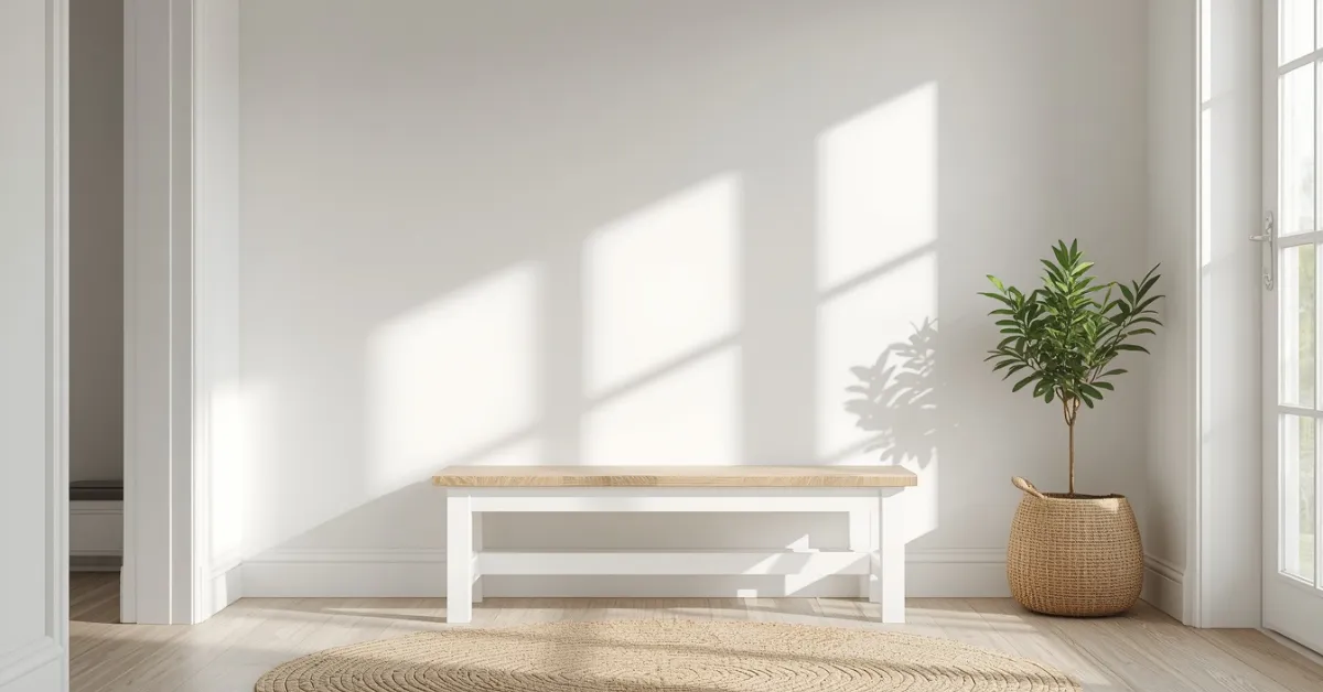 Airy White Bench