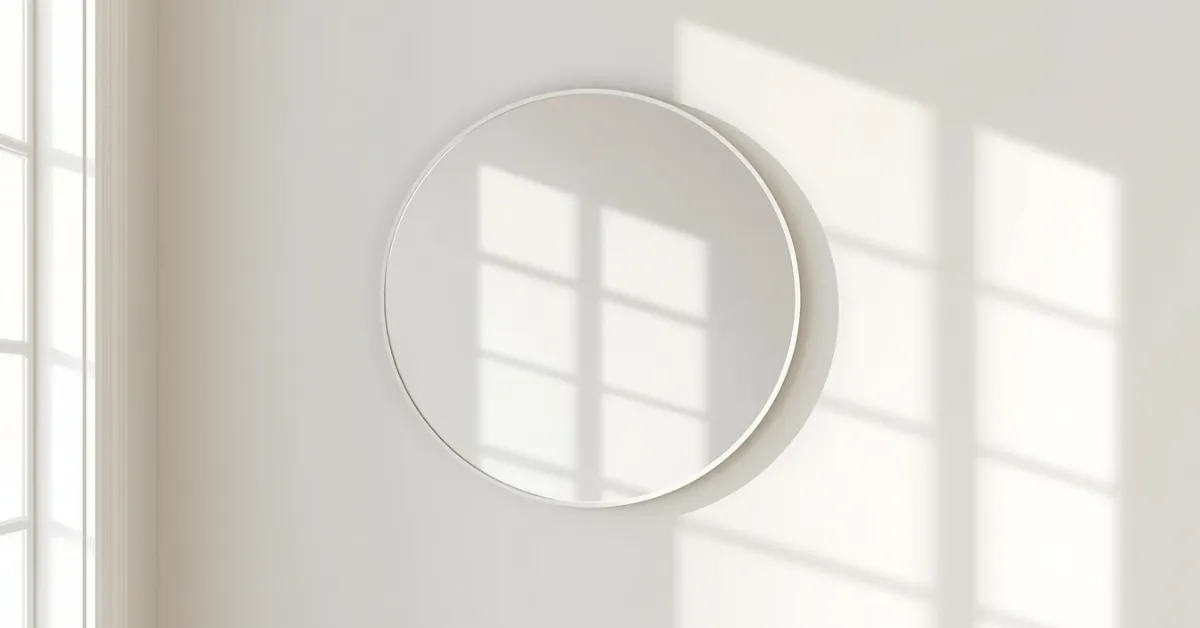 Airy White Framed Mirror