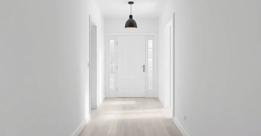 All-White Entryway for a Clean, Airy Feel