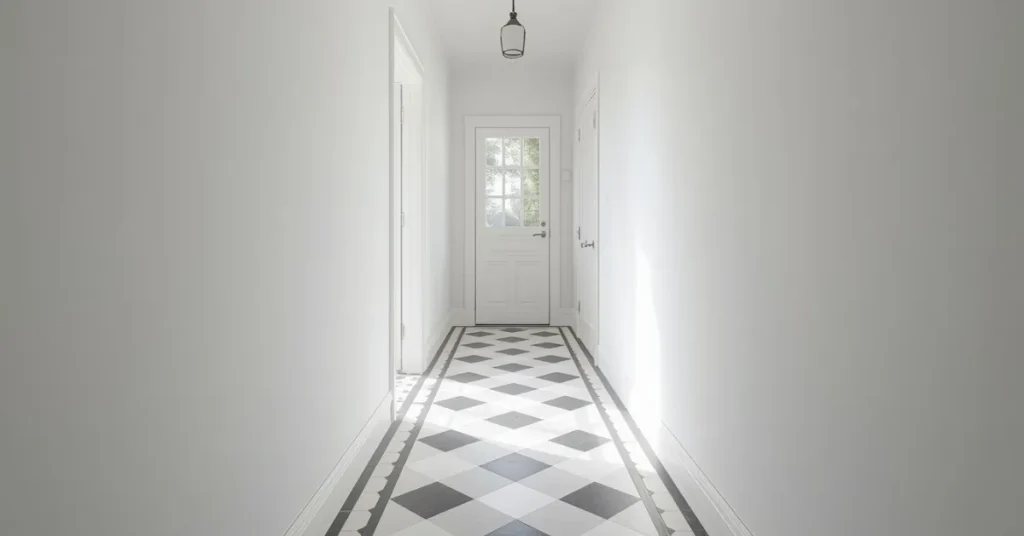 Black and White Checkerboard Floor