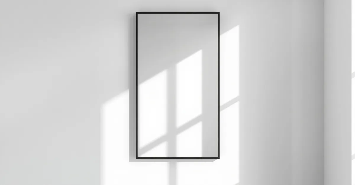 Black Framed Mirror for Contrast