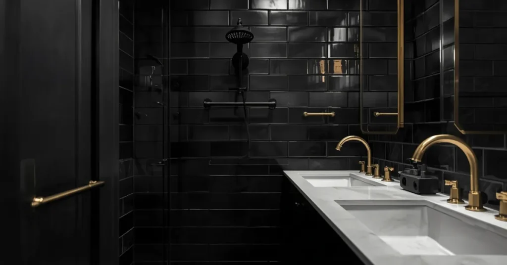 Bold Black Bathroom