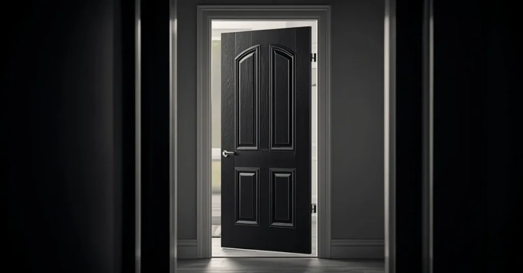 Bold Black Front Door (Interior Side)